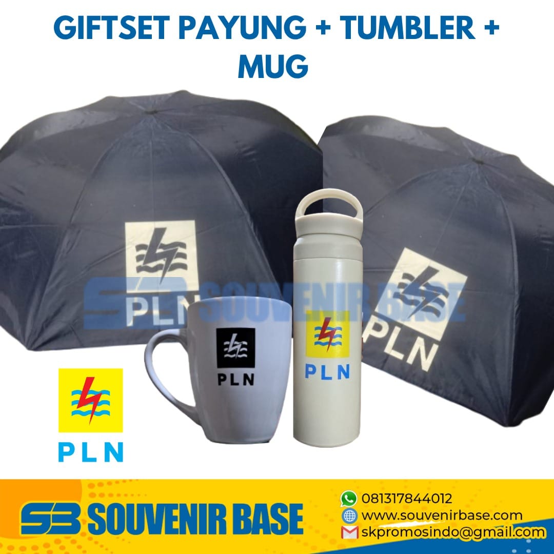 Gifset Payung, Tumbler, Mug